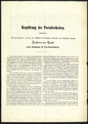 Poststück - Österr. Monarchie 1851 - Regulierung der Portofreiheit von Freiherrn von BRUCK, - Francobolli e cartoline