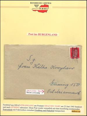 Poststück - Österreich 12 Pfg. Grazer - Stamps and postcards