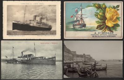 Poststück - Partie Motivkarten "Boote und Schiffe", - Francobolli e cartoline
