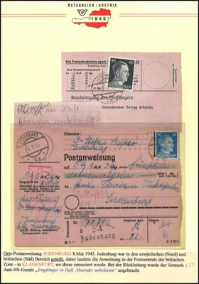 Poststück - Postanweisung aus der - Briefmarken und Ansichtskarten