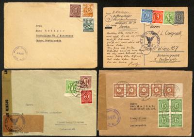Poststück - Postverkehr der Frühzeit Deutschland - Österreich ab April 1946 mit div. Zensuren, - Francobolli e cartoline