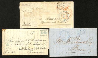 Poststück - USA - Schiffsbrief 1858 nach - Stamps and postcards
