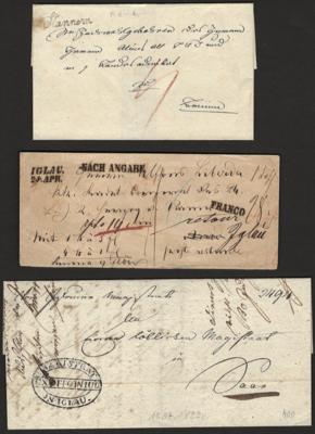 Poststück - Außergewöhnlich reichh. Sammlung IGLAU österr. Vorphilatelie u. ex offo, - Briefmarken und Ansichtskarten