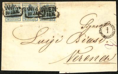 Poststück - Österr. Nr. 5 H IIa (Paar - Briefmarken und Ansichtskarten