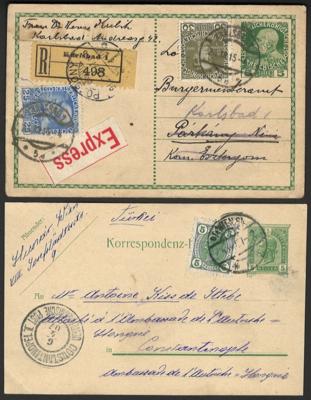 Poststück - Partie Poststücke Österr. ca. 1885/1918, - Briefmarken und Ansichtskarten