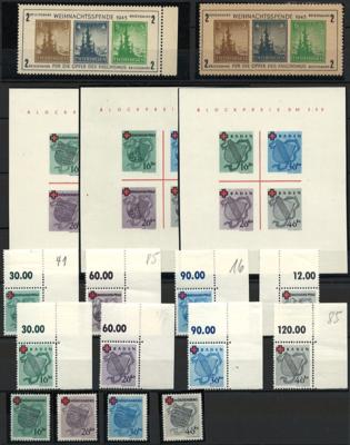 **/gestempelt/Briefstück/(*) - Sammlung Franz. und Sowjet. Zone u.a. mit div. Blockausg., - Briefmarken und Ansichtskarten