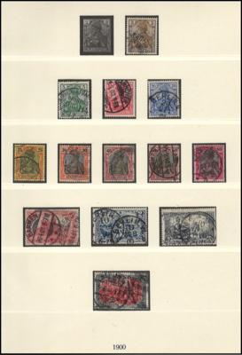 .gestempelt - D.Reich-Sammlung  1872/ 1939 mit einigen mittl. Sätzen u. Einzelw., - Briefmarken und Ansichtskarten