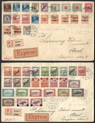 */**/gestempelt/Poststück/Briefstück - Partie meist Ungarn Besetzungsausg. 1919 u.a. mit Arad, - Známky a pohlednice