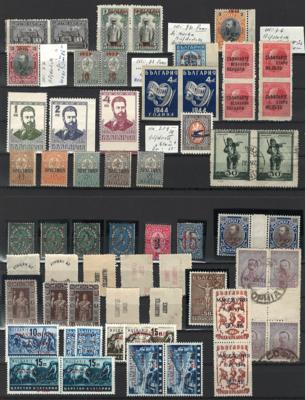 */**/gestempelt/(*)/Poststück/Briefstück - Sammlung bzw. Partie Bulgarien ab 1879 auch mit Abarten, - Známky a pohlednice