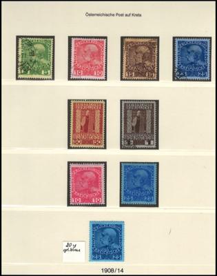 .gestempelt/* - Sammlung Österr. Levante incl. Porto sowie Post auf Kreta, - Briefmarken und Ansichtskarten