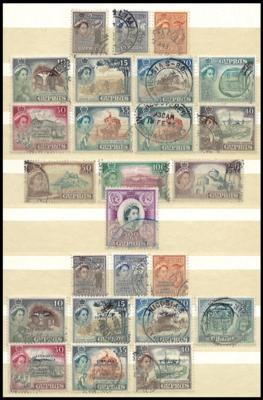 **/gestempelt - Sammlung Zypern in 1 Steckb., - Stamps and postcards