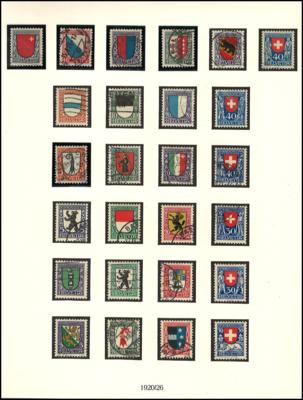 .gestempelt - Schweiz gepflegte Sammlung ab 1850 (Rayon I) - 1971 mit Flugpost 1924/48, - Stamps and postcards