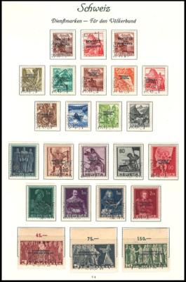 **/*/gestempelt - Schweiz - sammlung Internat. Ämter, - Stamps and postcards