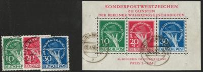 **/*/gestempelt - Teilsammlung Berlin 1948/1957 tls. mehrfach, - Briefmarken und Ansichtskarten