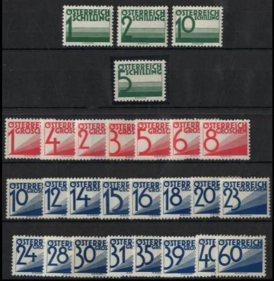 ** - Österr. - Porto Ausg. 1925 - alle Werte außer dem 2S- wert **, - Stamps and postcards
