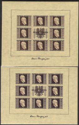 ** - Österreich 1946 Rennerblock - Stamps and postcards