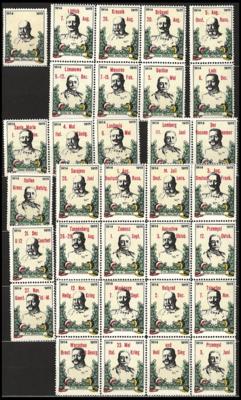 */(*) - Partie Vignetten Kaiser Franz Josef I. bzw. Patriotika WK I, - Stamps and postcards