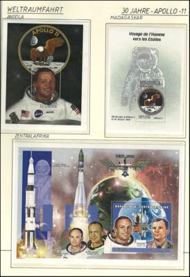 **/Poststück - Motivsammlung Raumfahrt mit viel Übersee, - Stamps and postcards