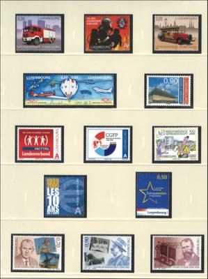 ** - Sammlung Monaco ab 1981 sowie Luxemburg ab 1972 mit Lücken, - Stamps and postcards