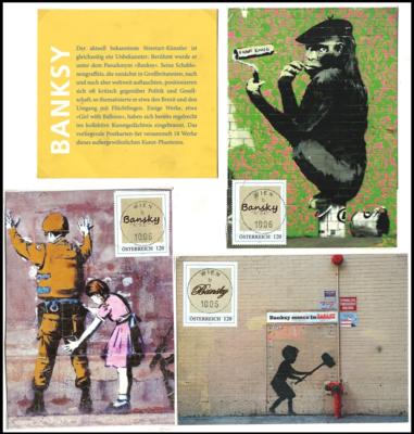 Poststück - Moderne Motivkartenkunst mit passenden Marken, - Stamps and postcards