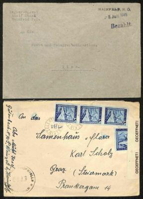 Poststück - Österr. 1945/46 - Stempelprovisorium - Stamps and postcards