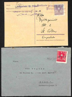 Poststück - Österr. 1945 - Stempelprovisorium - Stamps and postcards