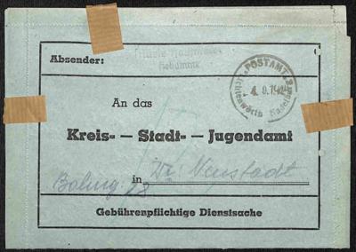 Poststück - Österr. 1945 - Stempelprovisorium "POSTAMT Lichtenwörth Nadelburg 4.9. 1945", - Stamps and postcards