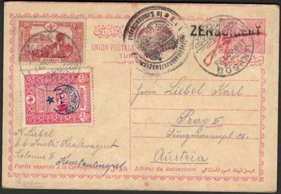 Poststück - Österr. Feldpost WK I über D. Feldpost, - Briefmarken und Ansichtskarten