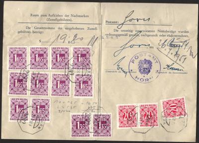 Poststück - Österr. - Partie frankierte - Briefmarken und Ansichtskarten