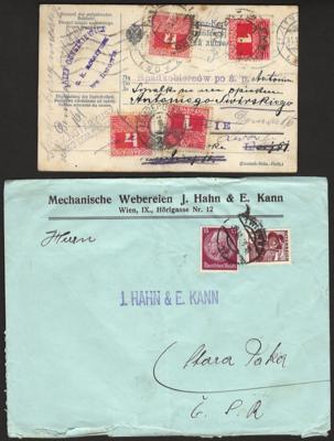Poststück - Österr. - Partie Poststücke Monarchie bis Ostmark mit einigen interess. Stücken, - Stamps and postcards
