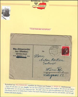 Poststück - Österreich/CSR 1945 außergewöhnliche, - Stamps and postcards