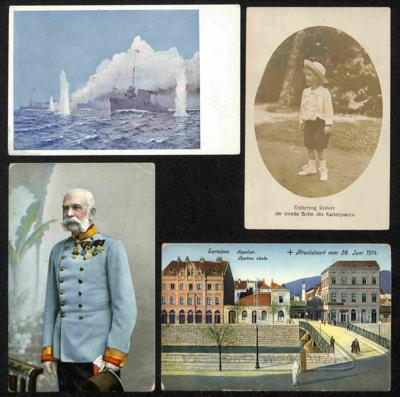Poststück - Partie AK mit Bezug Österr. Kaiserhaus (auch Gebäude), - Stamps and postcards