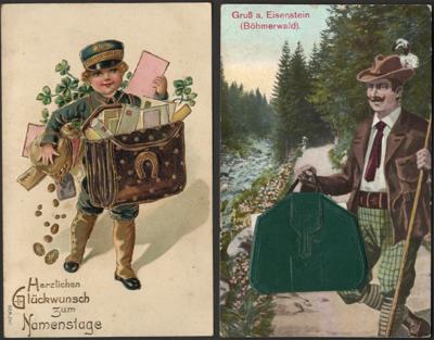 Poststück - Partie Ansichts- und Motivkarten - Stamps and postcards
