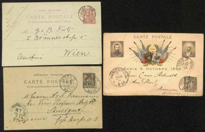 Poststück - Partie meist ältere Ganzsachen Frankreich und Belgien, - Stamps and postcards