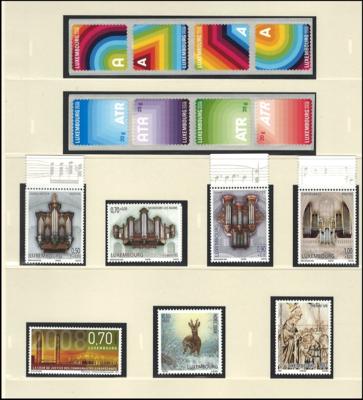 **/gestempelt - Luxemburg Sammlung 1963-2010 offenbar postfrisch komplett, - Francobolli e cartoline