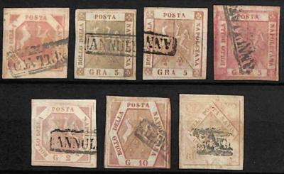 .gestempelt - Neapel 1858 Lot 7 Werte: Mi.3(2), - Briefmarken und Ansichtskarten