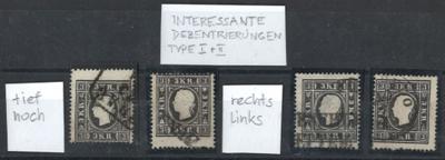 .gestempelt - Österr. - Nr. 11 I (2) + 11 II - Briefmarken und Ansichtskarten