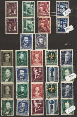 **/gestempelt - Österreich 1918-65 kleine saubere Sammlung in Safe-Album plus Steckbuch, - Briefmarken und Ansichtskarten