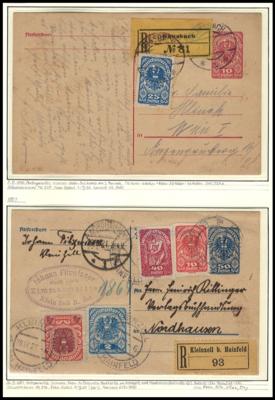 .gestempelt/Poststück/Briefstück - Schöne Sammlung Österr. I. Rep. Ausg. 1918/ 1937 mit Portom., - Známky a pohlednice