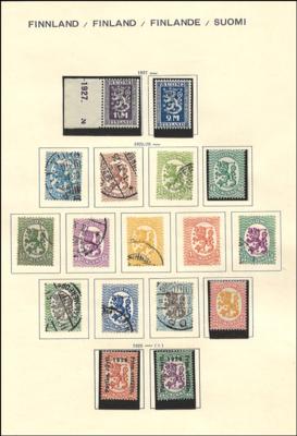 **/gestempelt/Poststück - Finnland Sammlung ab ca. 1900 - 1983, - Francobolli e cartoline