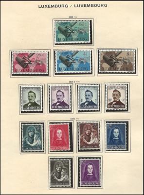 **/gestempelt/Poststück - Luxemburg Sammlung ca.1882-1963 in Schaubek-Album meist gest., - Briefmarken und Ansichtskarten