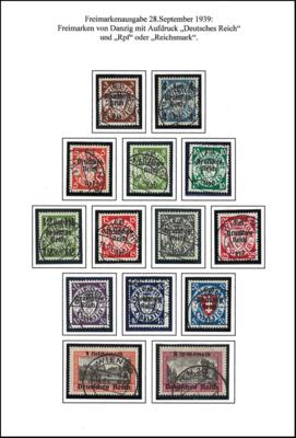 .gestempelt/Poststück - Sammlung D.Reich 1938/1945 mit Poststücken, - Briefmarken und Ansichtskarten