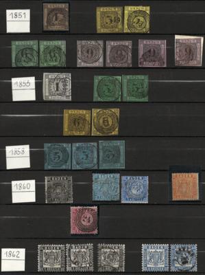 .gestempelt/| - Sammlung Baden, - Briefmarken und Ansichtskarten