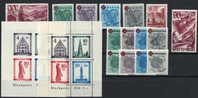 **/gestempelt - Sammlung Franz. Zone, - Briefmarken und Ansichtskarten