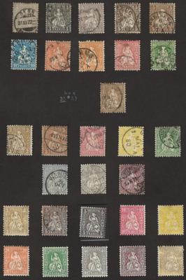 .gestempelt - Schweiz gepflegte Sammlung 1854-1981 in 2 Safe-Alben, - Známky a pohlednice