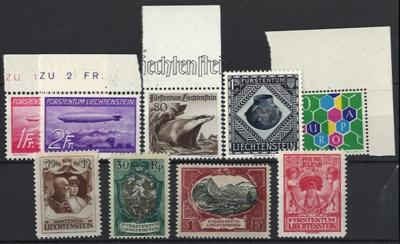 **/* - Liechtenstein 1917-70 Sammlung ab 1939 postfr. mit vielen mittleren Sätzen: Jagd, - Francobolli e cartoline