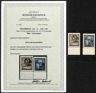 ** - Österr. - BLITZ/TOTENKOPF- laut - Briefmarken und Ansichtskarten