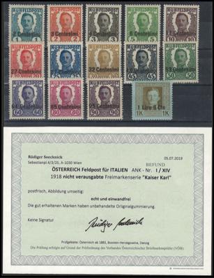 ** - Österr. Feldpost - Ausg. f. Italien - Briefmarken und Ansichtskarten