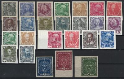 */** - Partie ungezähnte Werte der Ausg. 1908 bzw. 1913 und 3weitere Werte, - Známky a pohlednice