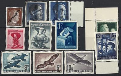 ** - Sammlung Österr. cva. 1945/1996 u.a. mit - Briefmarken und Ansichtskarten